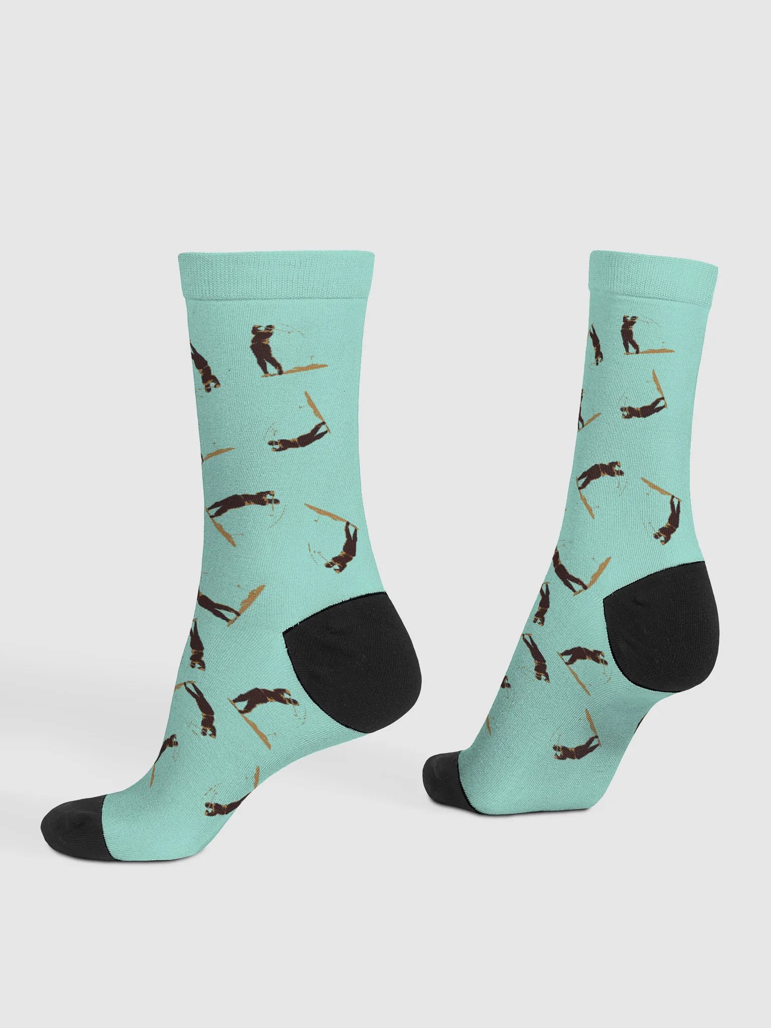 From the Drop Zone Splatter Mint Green Crew Socks product image (4)