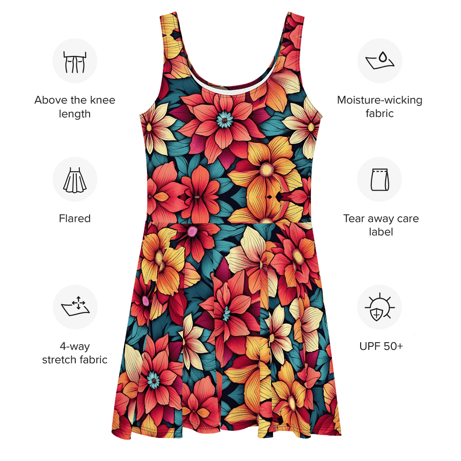 Blossom Chic: Floral Skater Dress for Spring and Summer product image (3)
