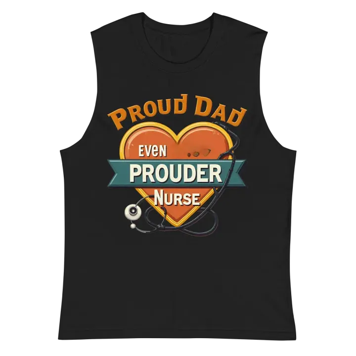 Proud Dad Even Prouder Nurse Heart Muscle Tank product image (3)