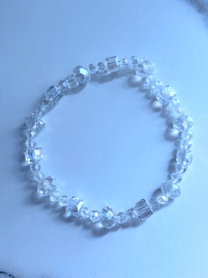 Handmade 7.5" Crystal Bead Stretch Bracelet | Coastal Charm Jewelry by Monique Faella Designs™ | MFD-00165 product image (2)