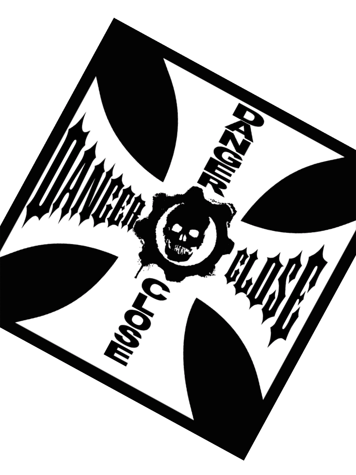 DANGER CLOSE IRON CROSS STICKERS product image (2)