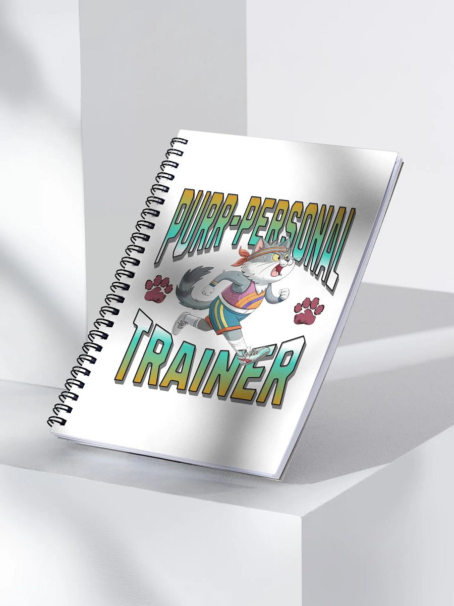 Purr Personal Trainer Cat Spiral Notebook product image (3)