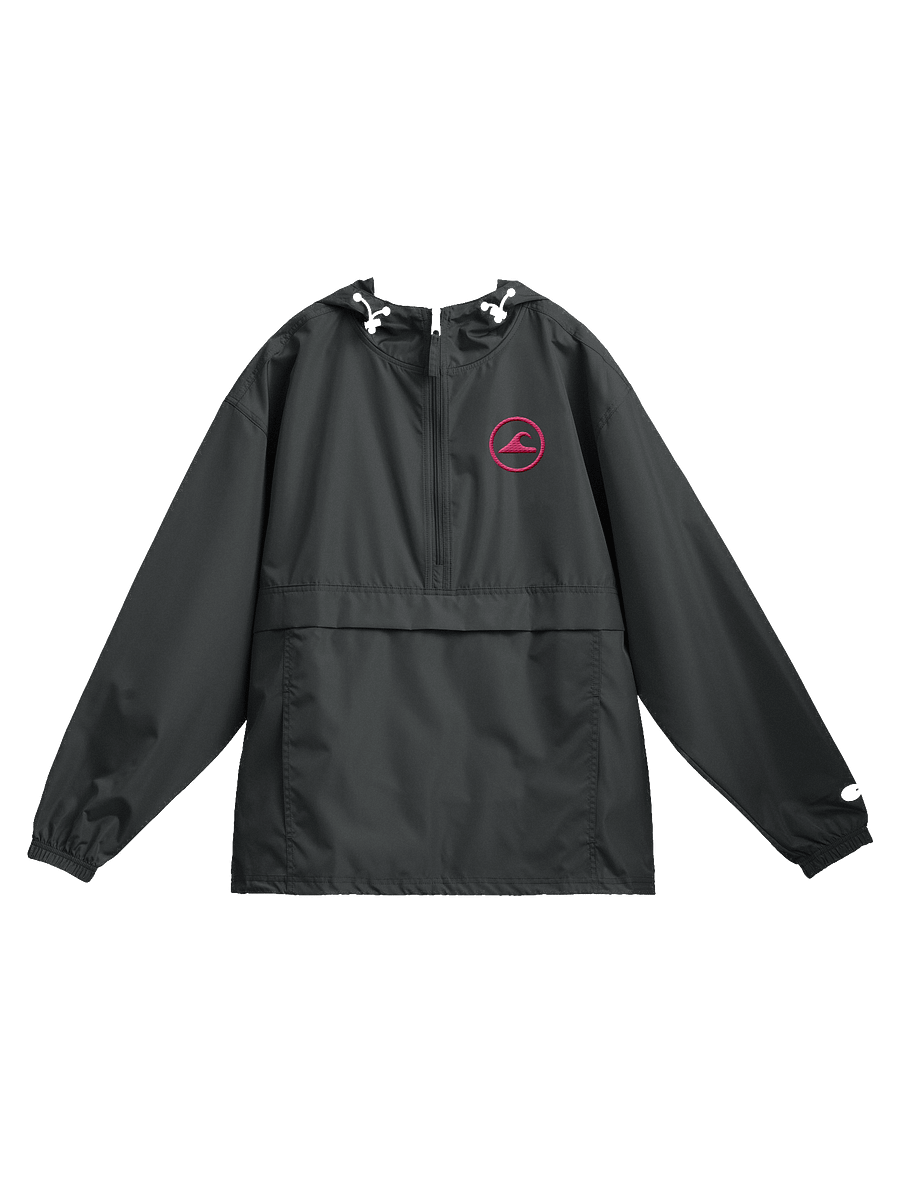 Embroidered Wave Rider Champion Packable Jacket (Flamingo) product image (1)