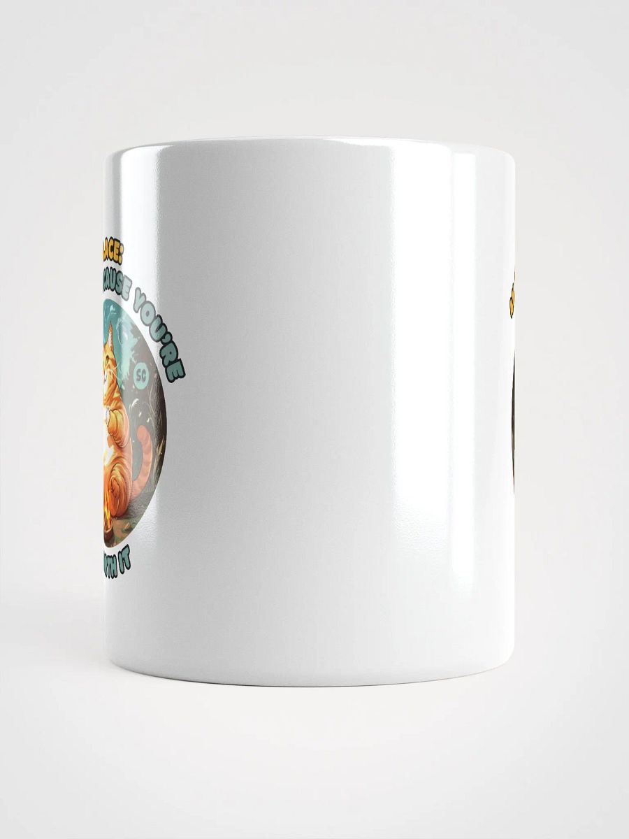 Cozy Cat - 4K Fireplace: Because You're Worth It | White Glossy Mug product image (14)