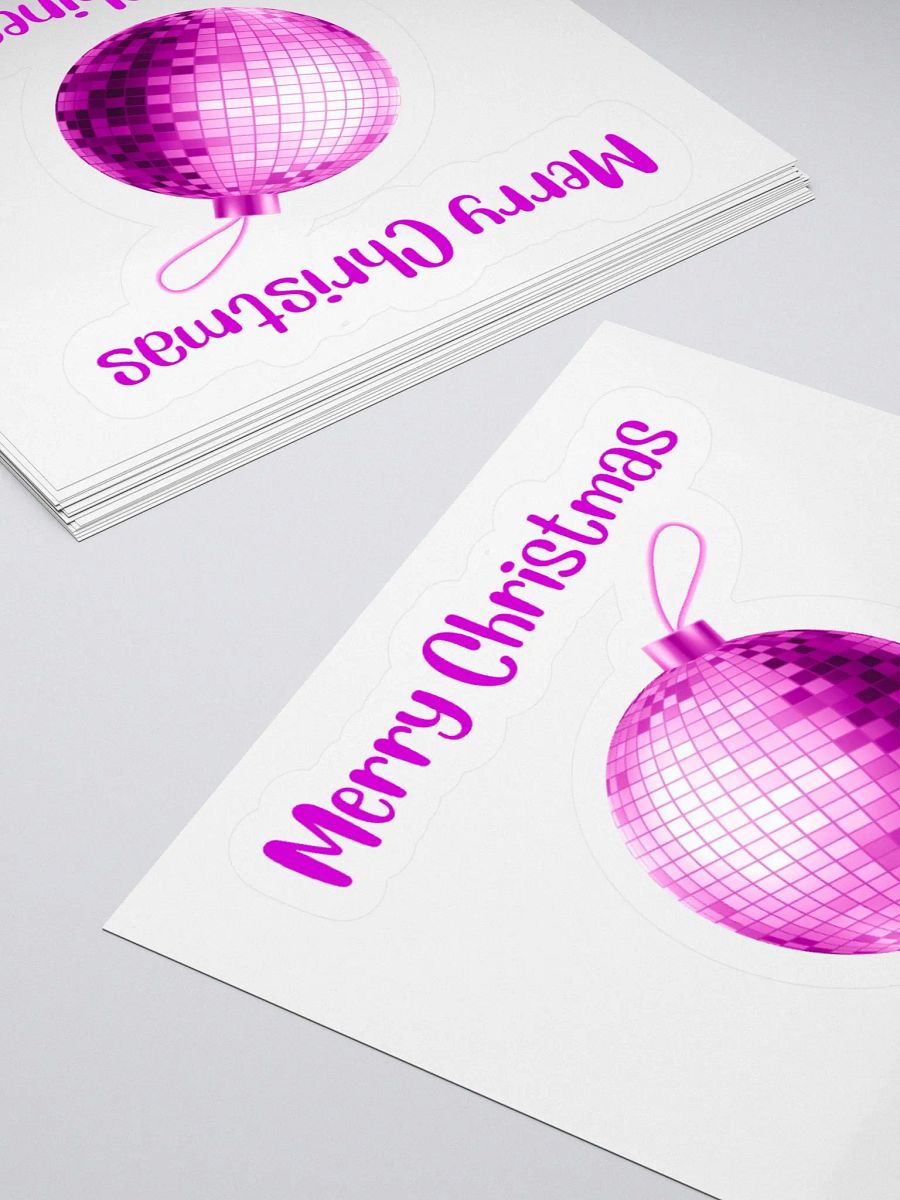 Hope it shines just for you ! Christmas Mirrorball Sticker - Pink product image (12)