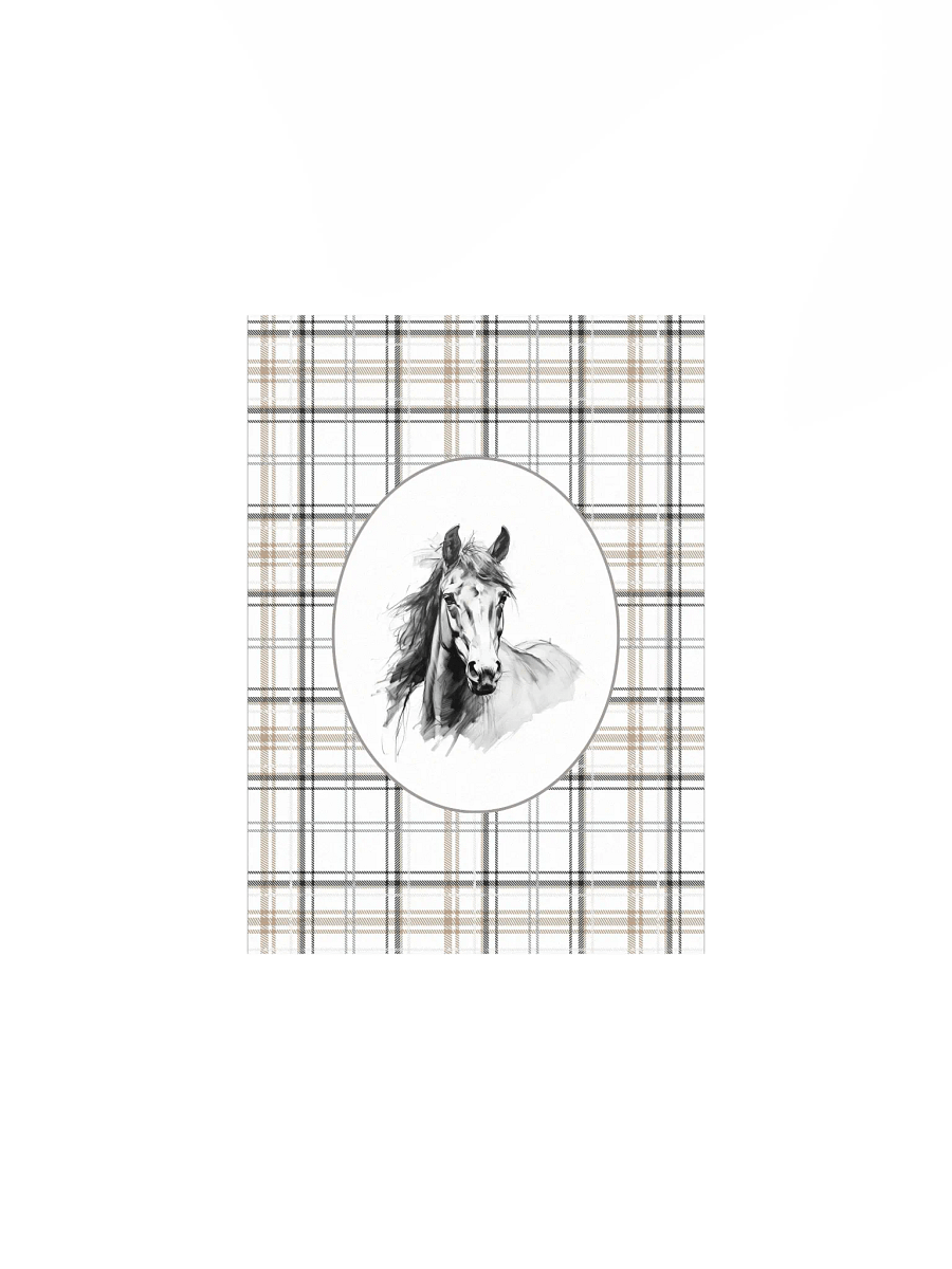 Rustic Plaid Horse Sketch - Country Charm product image (2)