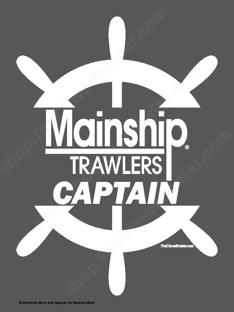 Mainship Captain - T-Shirt - Dark Shirt w/White Logo product image (2)