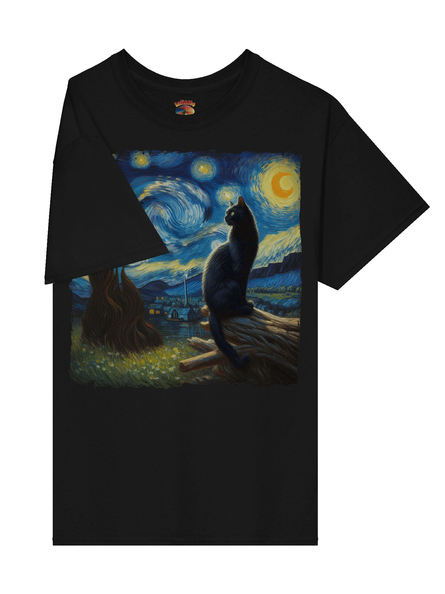 BLACK CAT STARRY NIGHT T-SHIRT product image (38)