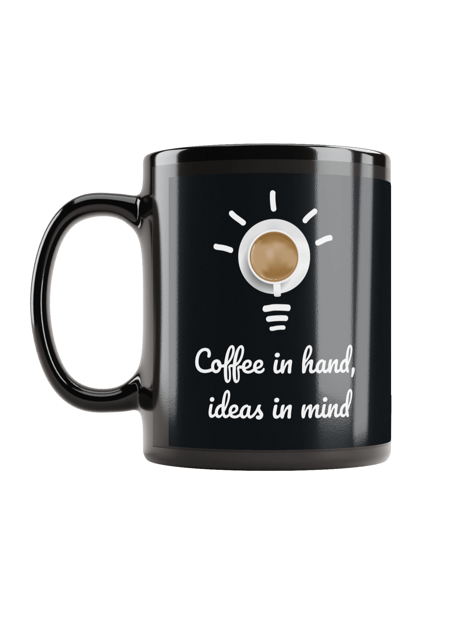 “Coffee in hand, ideas in mind” Mug – Funny Coffee Cup for Creative Minds, Engineers, and Programmers product image (6)