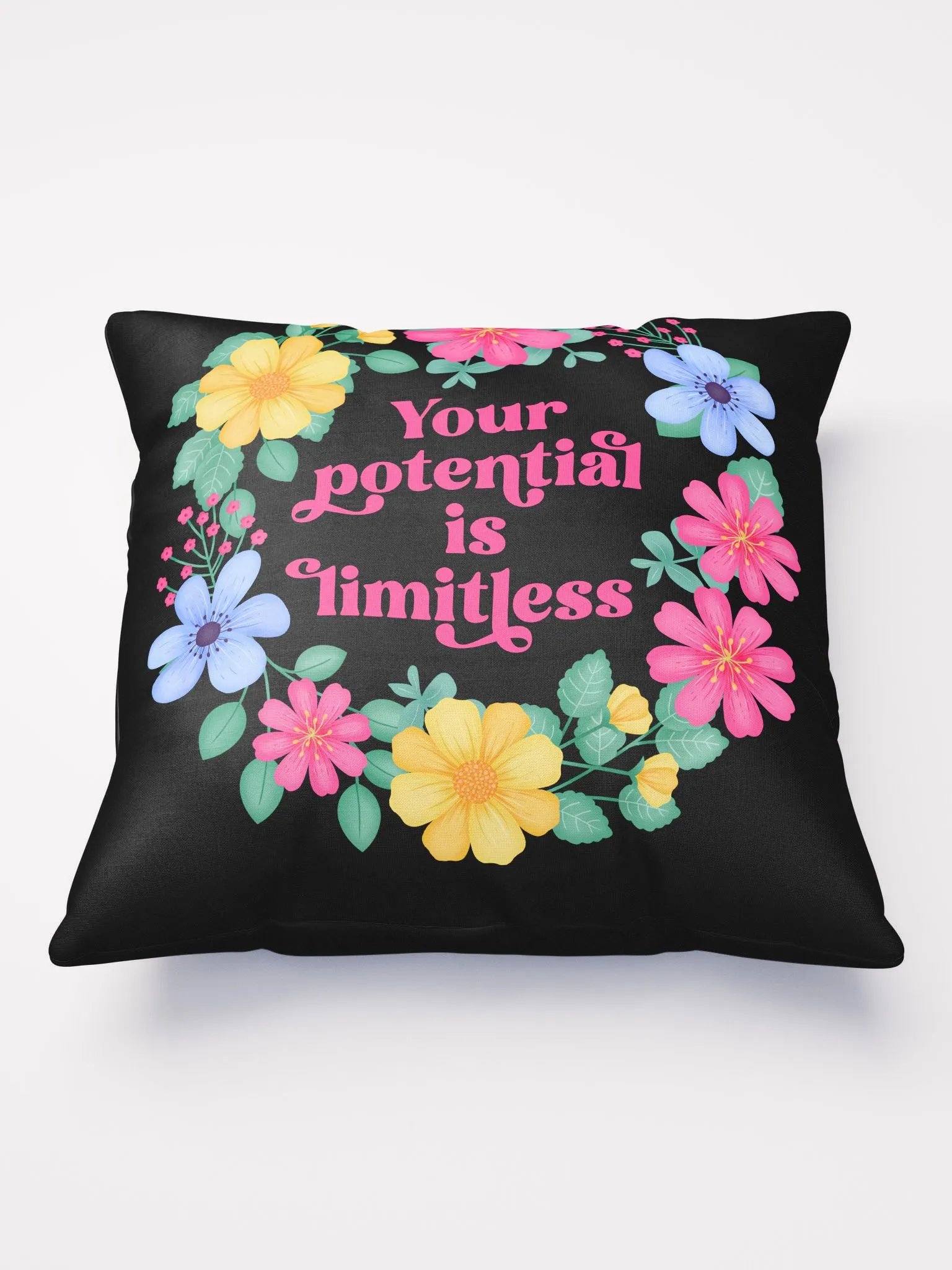 Your potential is limitless - Motivational Pillow Black product image (2)