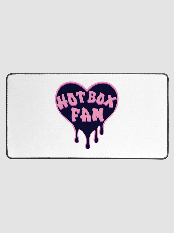 HOT BOX FAM BLACK AND PINK LOGO DESK MAT product image (1)