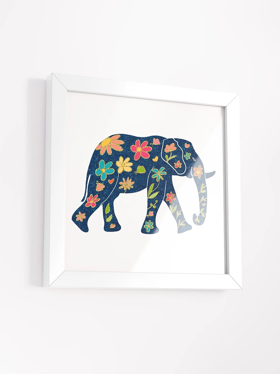 Elephant Boho Style with Flowers Framed Picture product image (3)