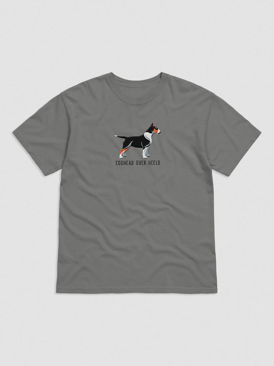 Egghead Over Heels T-Shirt(Embroidered) of an English Bull Terrier(Tricolor) product image (6)