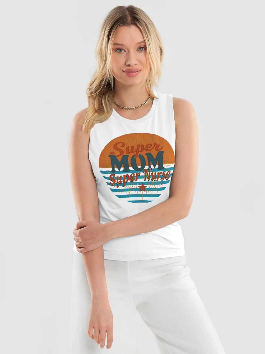 Super Mom Super Nurse Retro Muscle Tank product image (13)