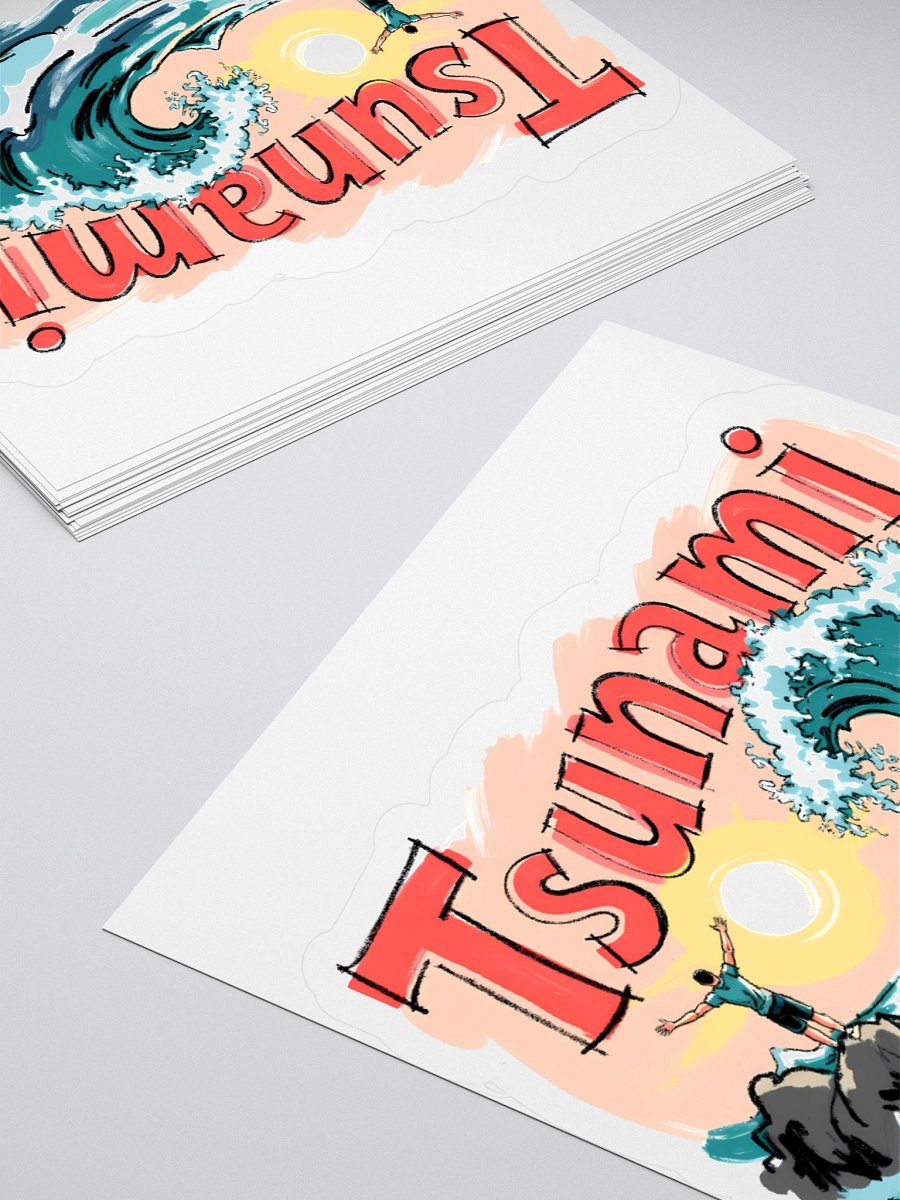 Tsunami Warning Sticker product image (10)
