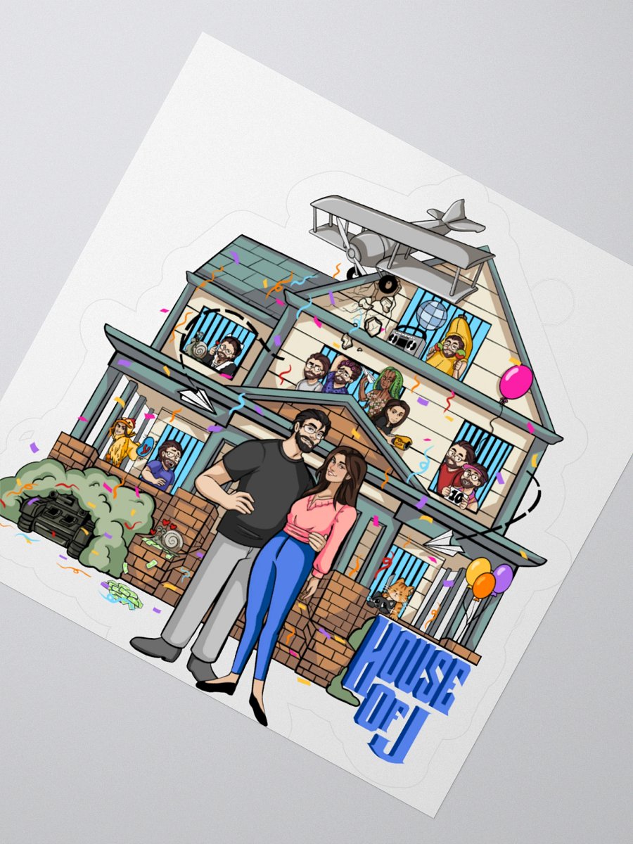 "Full House of J" Kiss Cut Sticker product image (6)