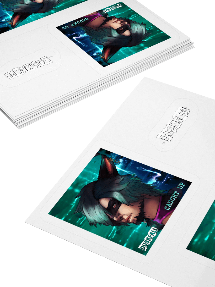 DUSKFALL Neon Fox Kiss Cut Stickers product image (11)