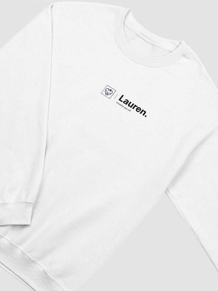 lauren's white crew sweatshirt product image (1)
