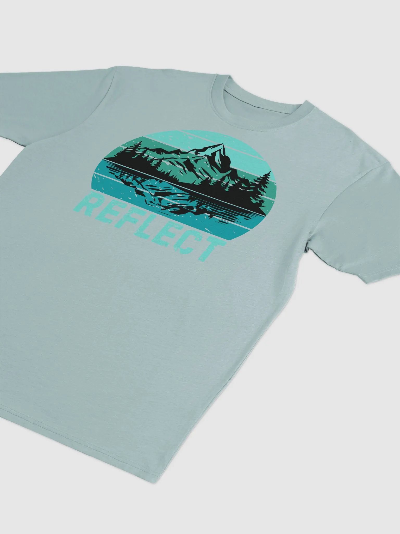 Reflect Vintage Sunset Mountain Lake Forest T-shirt product image (3)