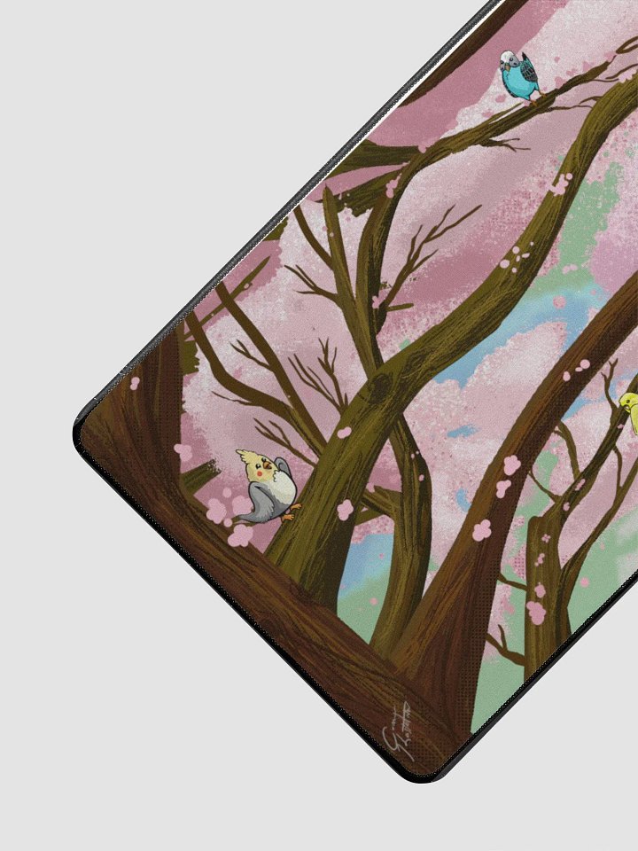 Birdie Blossoms Desk Mat product image (2)