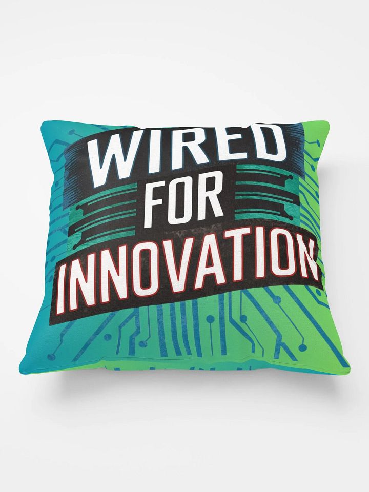 Wired For Innovation Code Design Throw Pillow for Tech Geeks product image (1)