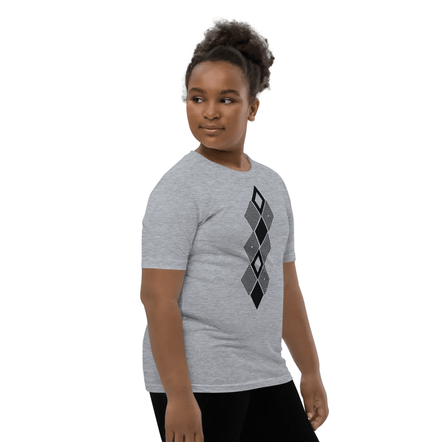 Black and white triangle design Youth T-shirt product image (12)