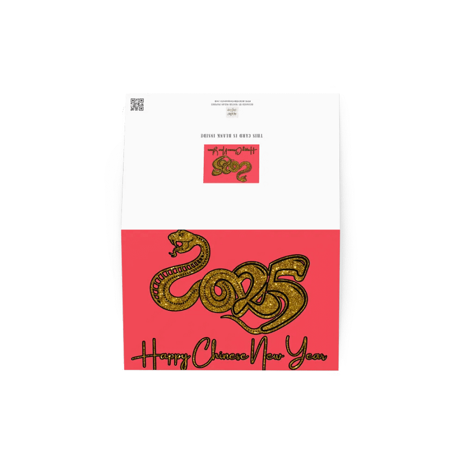Golden Snake 2025 Chinese New Year Greeting Card product image (5)