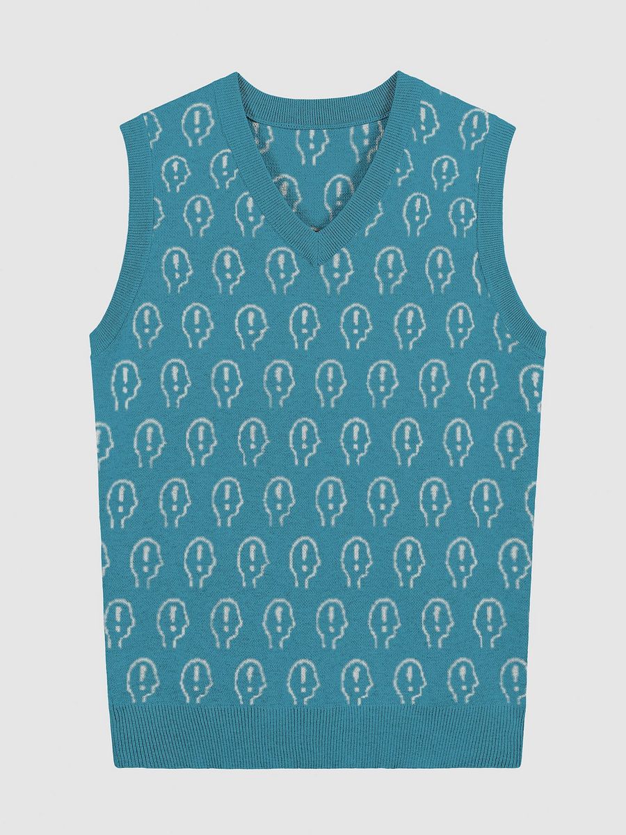 EXCLAIMING MENTALLY (duotone teal) knitwear vest product image (1)