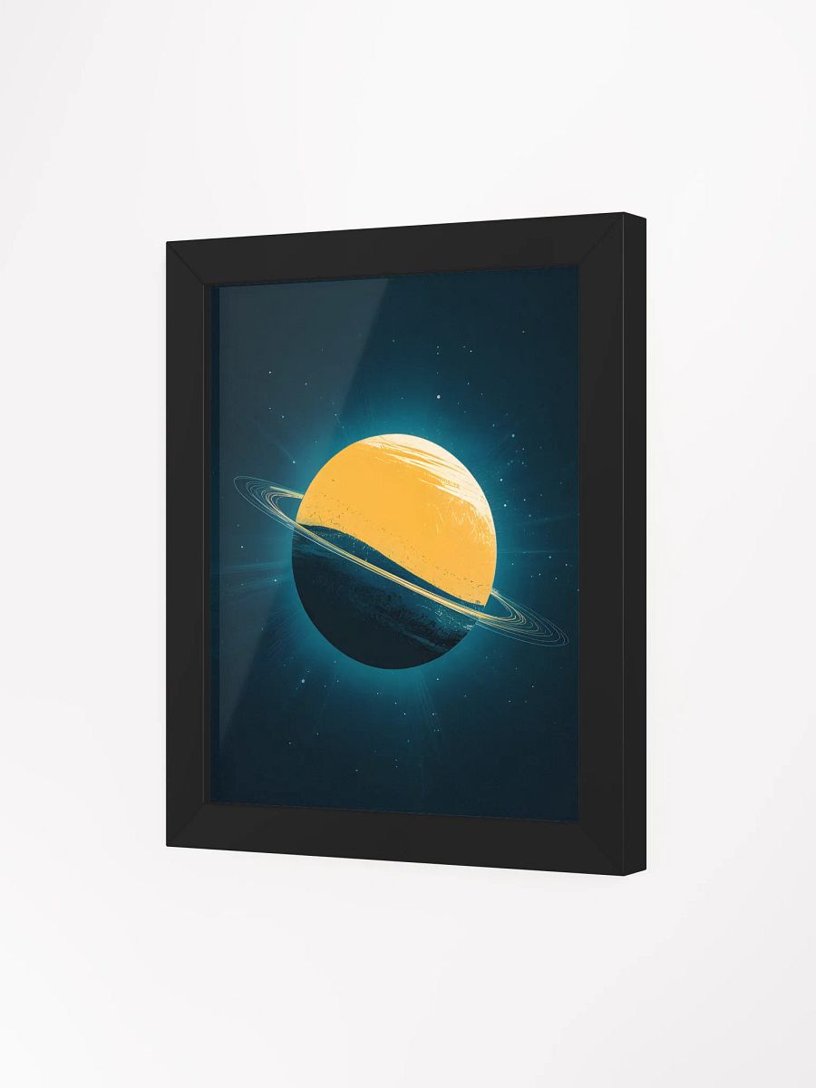 Ringed Planet Framed Print | Abstract Space Wall Art product image (3)