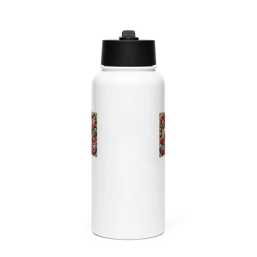 Retro Advertise Swirl Stainless Steel Bottle product image (1)