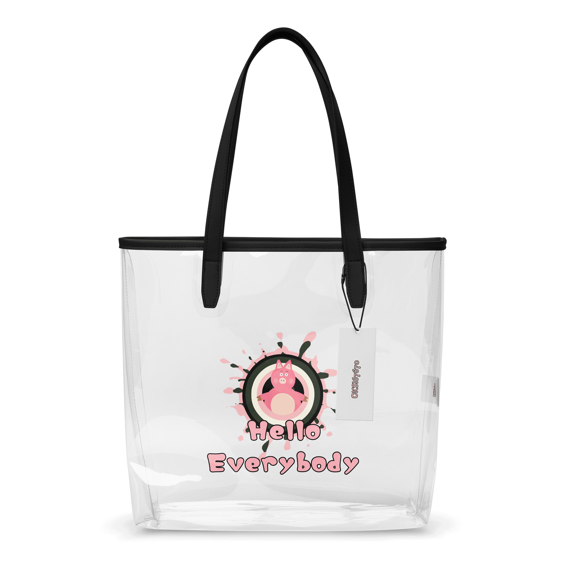 Playful Pink Clear Tote Bag - OKS167670 product image (1)