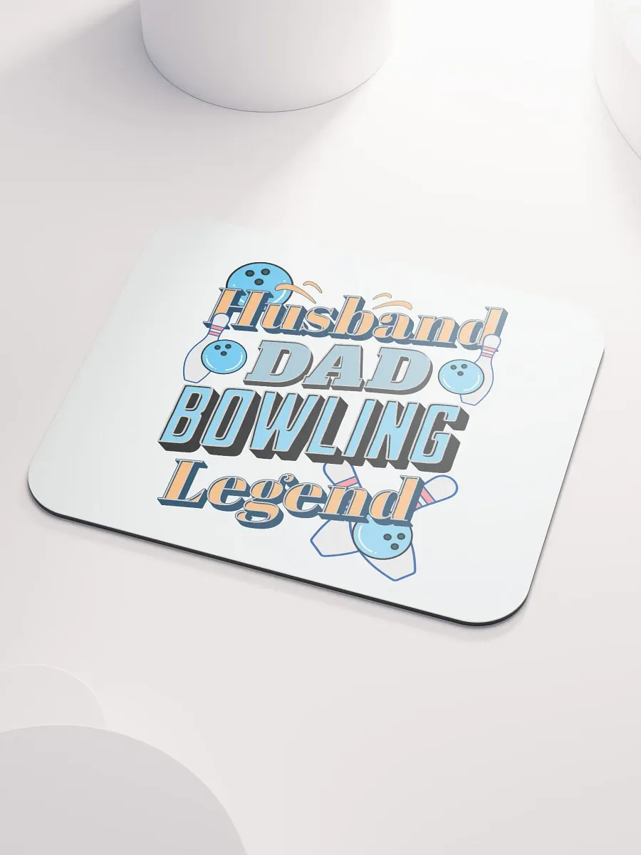 Husband Dad Bowling Legend Mouse Pad product image (3)