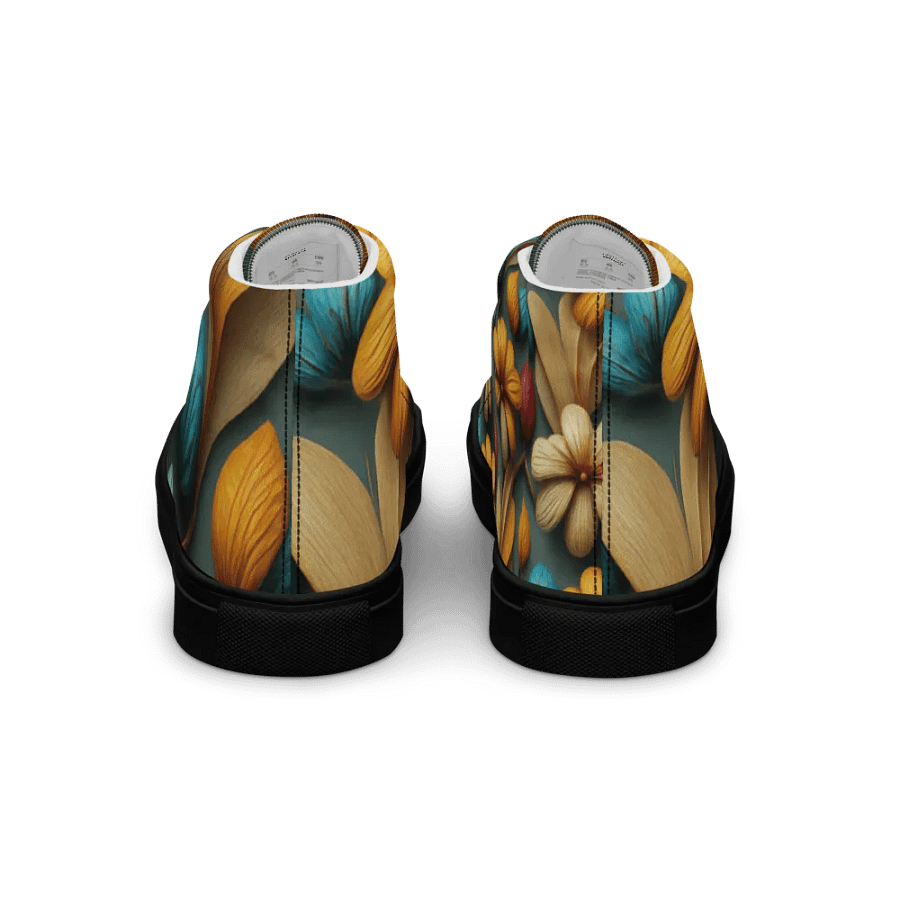 3D Floral Design _ Calceonova Streetwear _ Woman High-Top Sneakers product image (6)