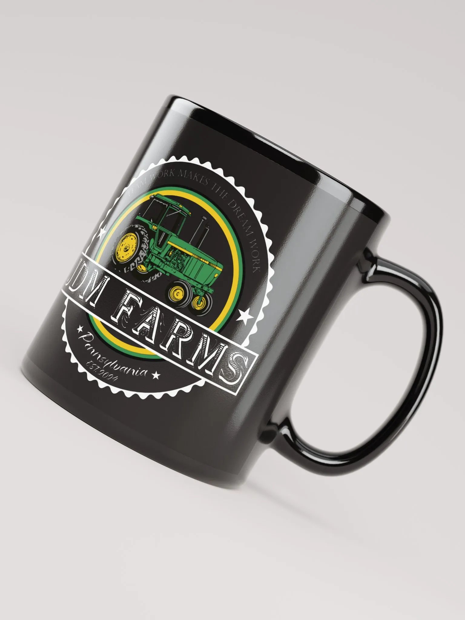 Retro Tractor Logo Black Mug product image (8)