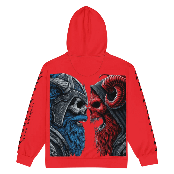 red untainted gains hoodie product image (2)