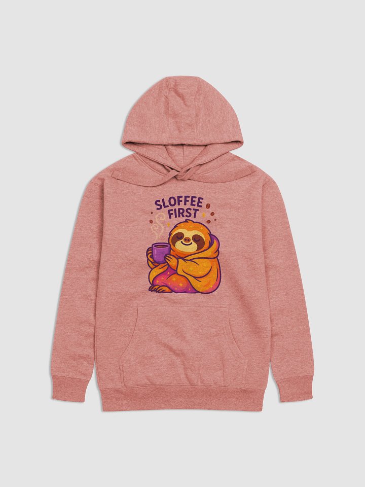 Sloffee First – Funny Sloth Coffee Hoodie | Cozy Loungewear from the Sloths Having Snacks Collection product image (1)