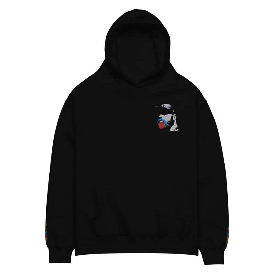 RainbowBeard Embroidered Pocket and Sleeve Logo Oversize Hoodie product image (4)