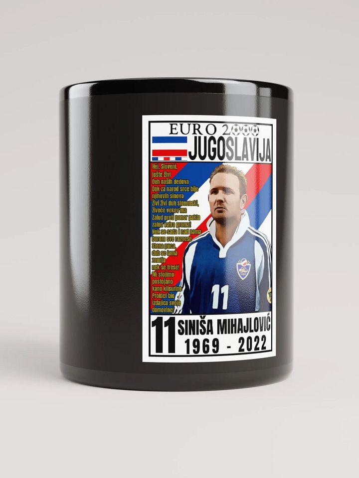 Siniša Mihajlović (SR Jugoslavija) EURO 2000 Black Glossy Mug product image (1)