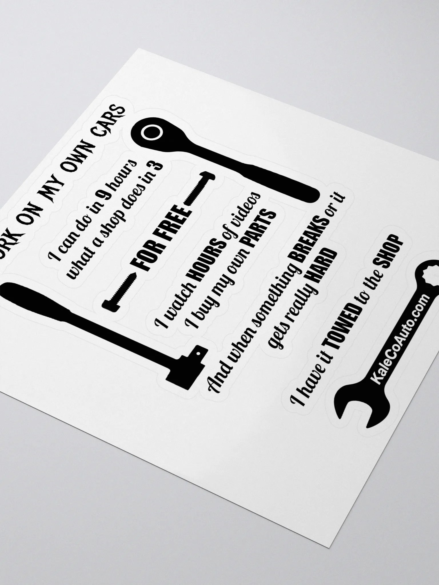 DIY Mechanic Manifesto Sticker product image (3)