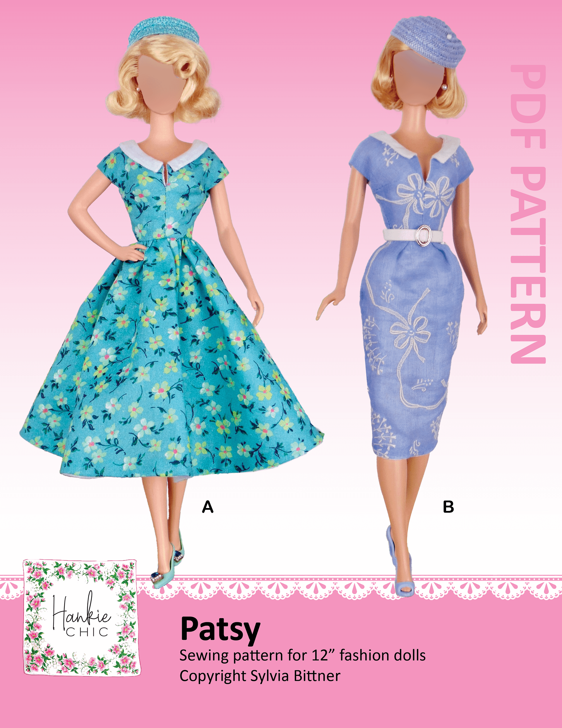 Patsy sewing pattern for 12" fashion dolls product image (1)