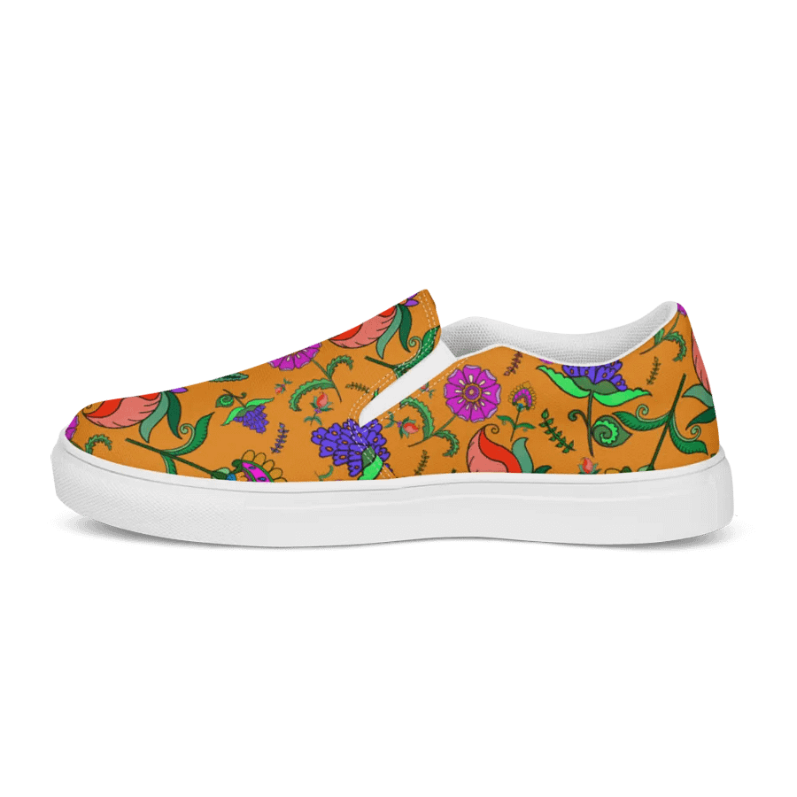 Kalamkari Floral Canvas Slip Ons product image (5)