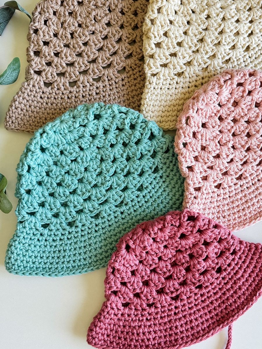 Wallflower Granny Stitch Hat Crochet Pattern product image (3)