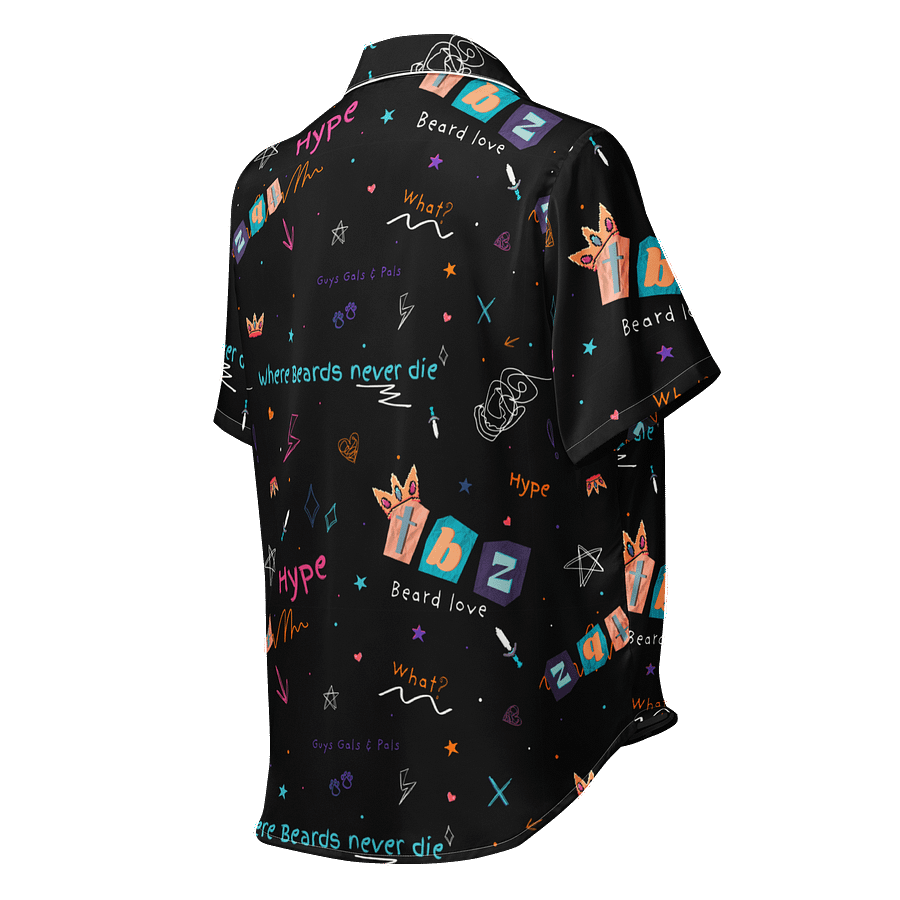 Doodle Pattern Silky Pajama Top product image (2)