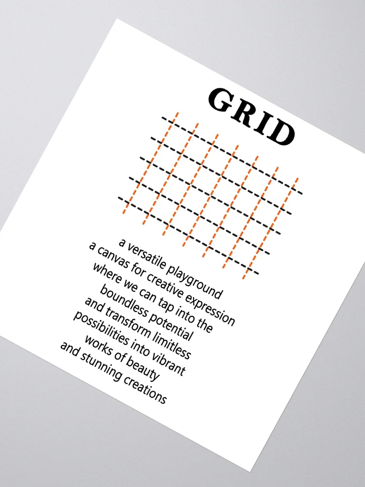 grid Sticker -orange line product image (2)