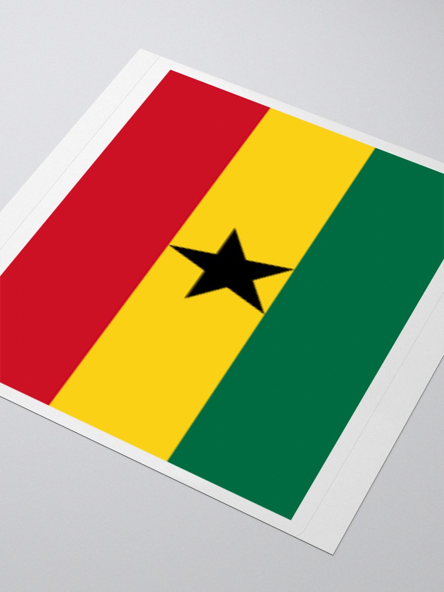 Ghana Flag Sticker | Black Star Design | Durable Vinyl | 3 Sizes product image (8)