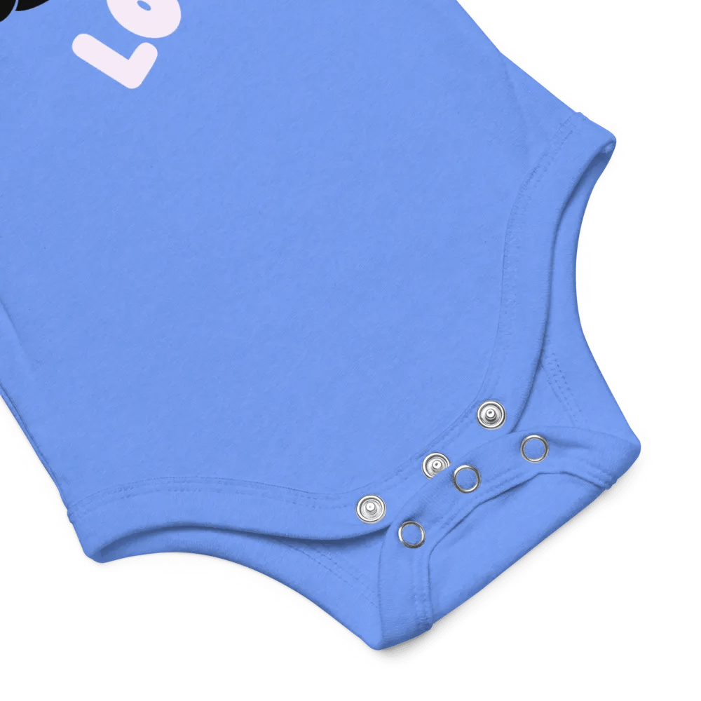 Pug Love Baby Onesie Heather Columbia Blue product image (3)