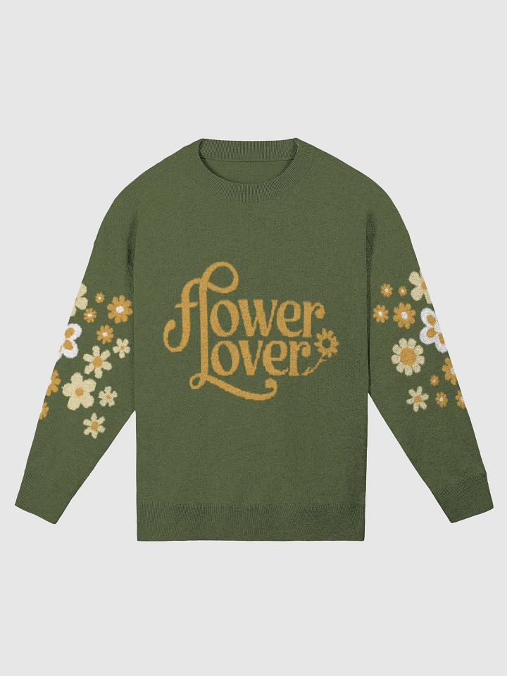 Flower Lover Mustard and Olive Floral Sweater product image (1)