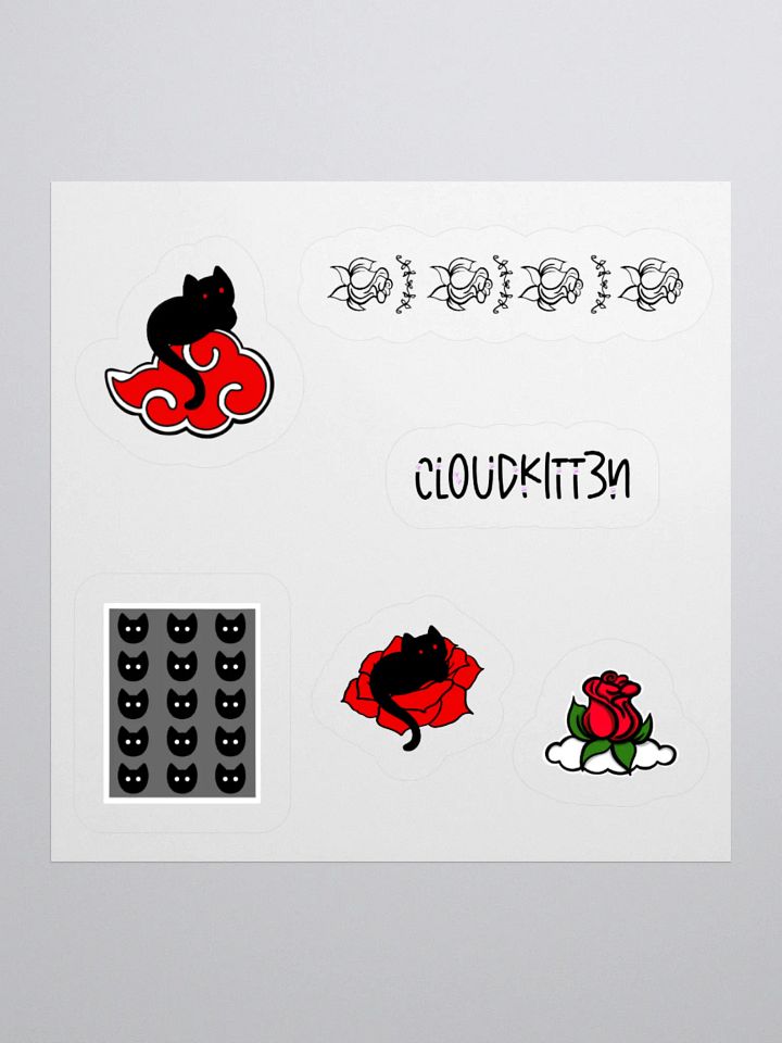Kitten & Rose Sticker Sheet product image (1)