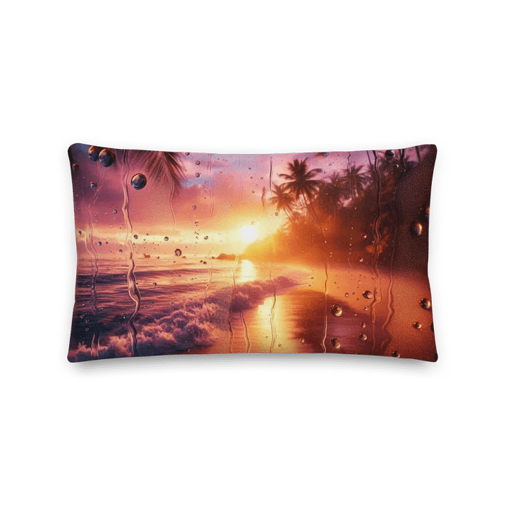 Dreamy Sunset Paradise Pillow | AI Design product image (2)