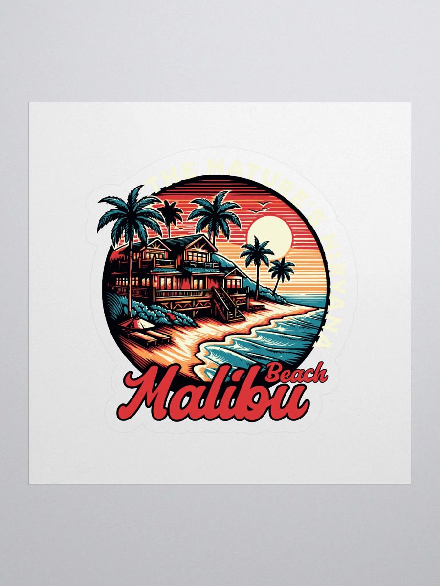 Malibu Beach Vacation Lover Retro Sticker product image (1)